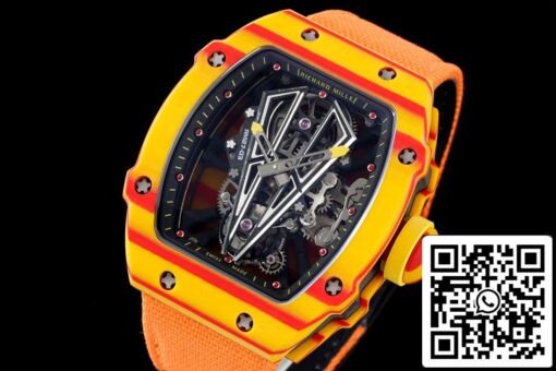 Richard Mille RM27-03 Rafael Nadal Tourbillon 1:1 Best Edition RM Factory Fabric Orange Strap - Image 9