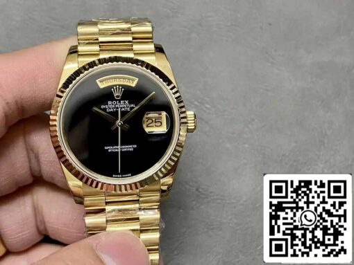 Rolex Day Date 18038 1:1 Best Edition GM Factory Black Dial