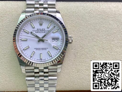 Rolex Datejust 36MM 1:1 Best Edition EW Factory White Dial