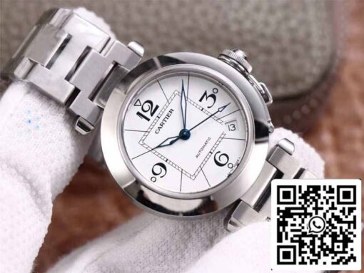 Cartier Pasha W31074M7 1:1 Best Edition V9 Factory White Dial Swiss Cal.049 - Image 9