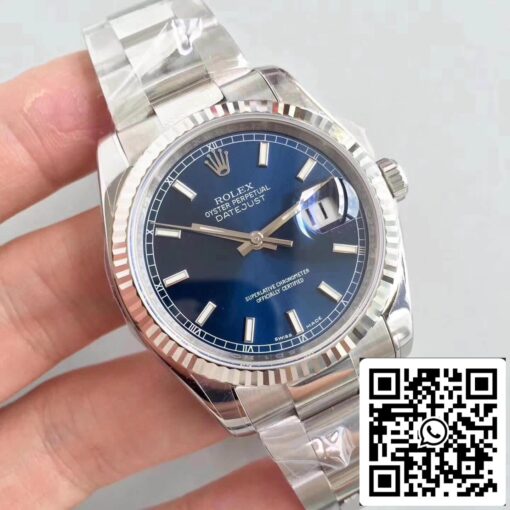 Rolex Datejust 36mm 116234 AR Factory 1:1 Best Edition Swiss ETA3135 Blue Dial Stick Marker - 이미지 2