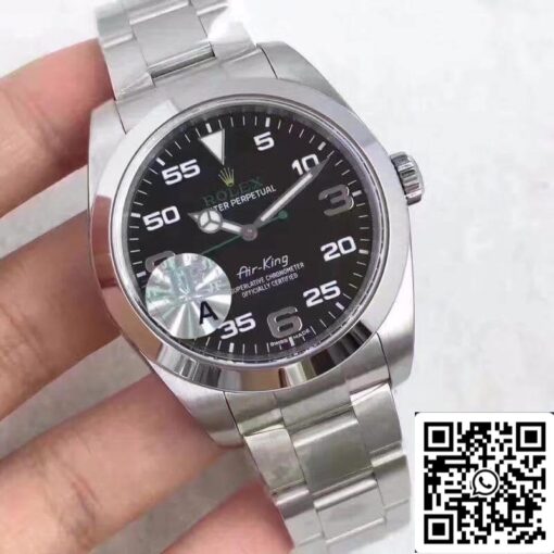 Rolex Air-King 116900 JF Factory 1:1 Best Edition Swiss ETA3131 Black Dial - Image 9