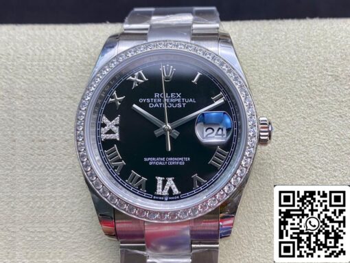 Rolex Datejust 36MM 1:1 Best Edition EW Factory Black Dial