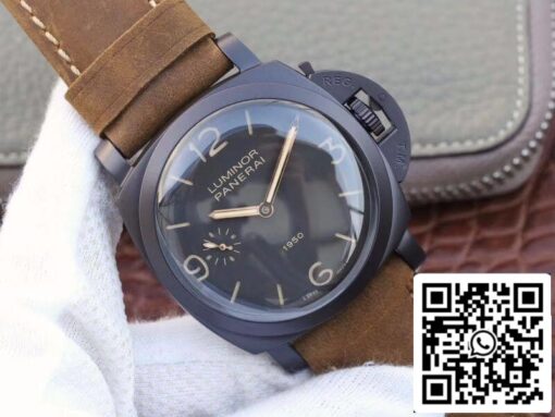 Panerai Luminor PAM375 ZF Factory Mechanical Watches 1:1 Best Edition Swiss ETA P3000 PVD Plated Titanium Case - Image 8