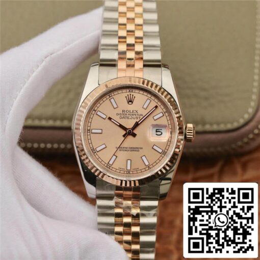 Rolex Datejust 116231 36MM 1:1 Best Edition GM Factory Rose Gold Pink Dial