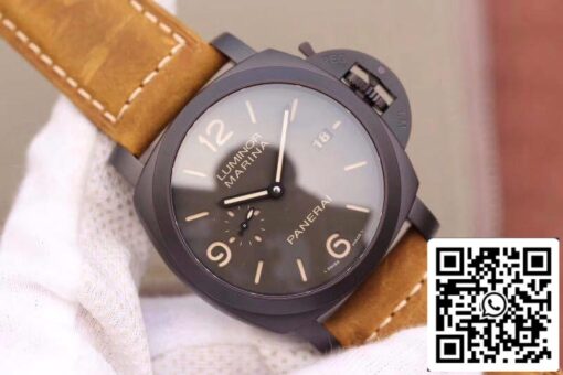 Panerai Luminor PAM386 VS Factory 1:1 Best Edition Swiss ETA P9000 Superlumed Gray Dial and Hands - Image 9