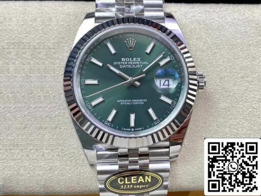 Rolex Datejust M126334-0027 41mm Jubilee Strap Clean Factory Mint Green Dial