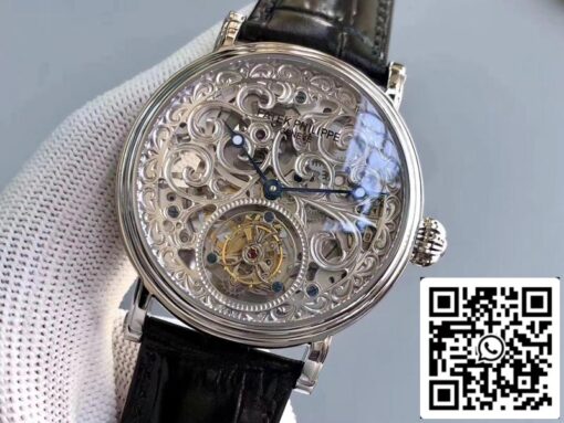 Patek Philippe Tourbillon P83000 1:1 Best Edition Silver Dial Swiss Tourbillon - Image 2