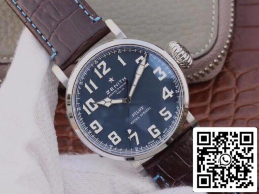 Zenith Pilot Type 20 Extra Special XF Factory 1:1 Best Edition Swiss ETA2824 Superlumed blue dial and hands - Image 8