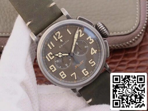 Zenith Heritage Pilot 11.2430.4069/21.C773 XF Factory 1:1 Best Edition Swiss ETA7750 - Image 8