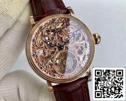 Patek Philippe Tourbillon Sapphire 1:1 Best Edition Rose Gold Swiss Tourbillon - Image 2