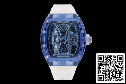 Richard Mille RM053-02 Tourbillon 1:1 Best Edition RM Factory Blue Transparent Case