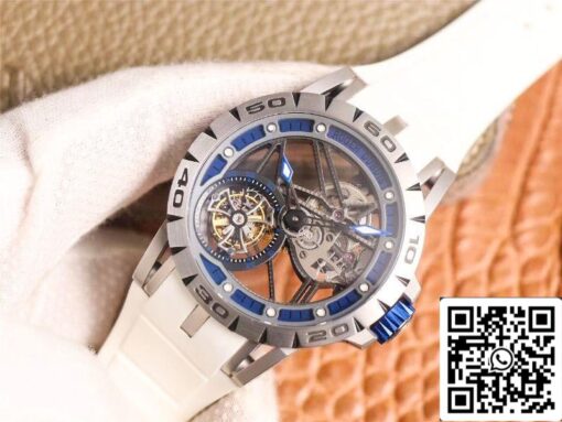 Roger Dubuis Excalibur RDDBEX0622 Tourbillon JB Factory 1:1 Best Edition Blue Hollow Dial Swiss RD505SQ - Image 8