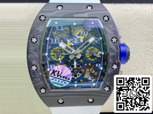 Richard Mille RM-011 1:1 Best Edition KV Factory V2 Carbon Fiber Camo Strap — изображение 3