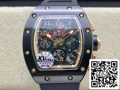 Richard Mille RM011 1:1 Best Edition KV Factory Ceramic Skeleton Dial