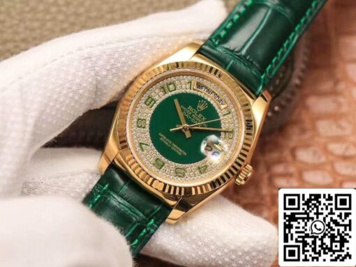 Rolex Day-Date 118138 1:1 Best Edition green dial with diamonds Swiss ETA2836 - 이미지 10