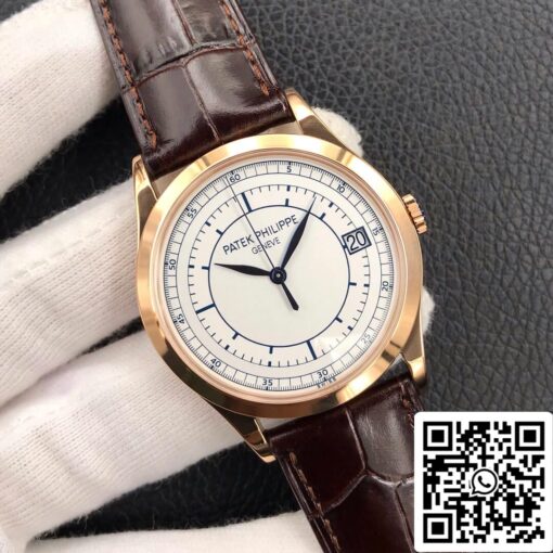 Patek Philippe Calatrava 5296R-001 1:1 Best Edition ZF Factory Rose Gold White Dial - Image 10