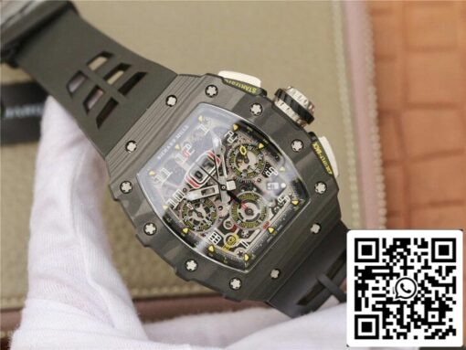 Richard Mille RM11-03 1:1 Best Edition KV Factory Black Carbon Fiber Case - Image 2