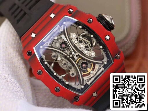 Richard Mille RM53-01 1:1 Best Edition KV Factory TPT Carbon Fiber Black Strap - Image 10