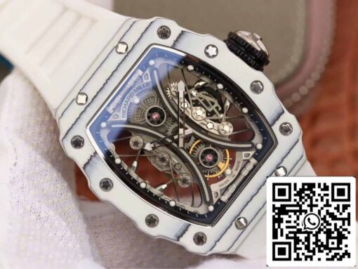 Richard Mille RM53-01 1:1 Best Edition KV Factory White TPT Carbon Fiber - Image 9