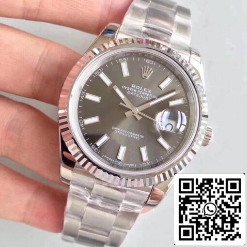 Rolex Datejust II M126334-0014 EW Factory 1:1 Best Edition Swiss ETA3235 Dark Rhodium Dial - Imagen 3