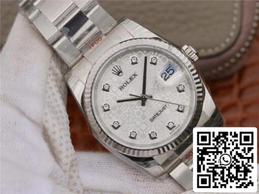 Rolex Datejust 36 116234 AR Factory 1:1 Best Edition Swiss ETA2836-2 Silver Computer Dial - Image 3