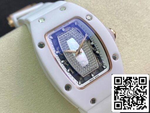 Richard Mille RM 07-01 1:1 Best Edition RM Factory Ceramic White Strap - Image 2