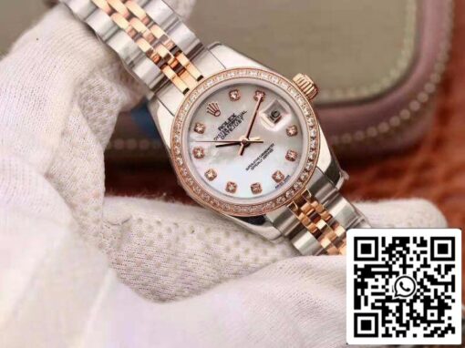 Rolex Lady Datejust 28MM 1:1 Best Edition Swiss Original Imported NH05 Movement White Enamel Dial - Image 3