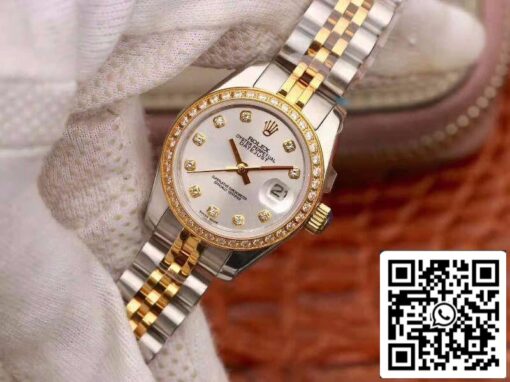 Rolex Lady Datejust 28MM 1:1 Best Edition Swiss NH05 Movement Silver Dial - Image 3