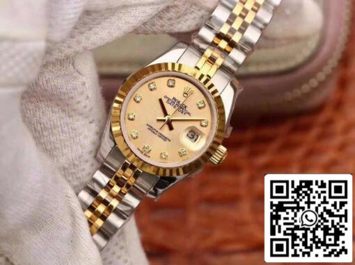 Rolex Lady Datejust 28MM 1:1 Best Edition Swiss Original Imported NH05 Movement 18K Gold Dial - Image 3