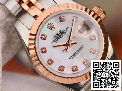 Rolex Lady Datejust 28MM 1:1 Best Edition Swiss NH05 Rose Gold Plated - Image 2