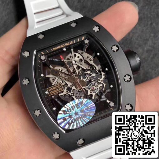 Richard Mille RM035 Americas KV Factory 1:1 Best Edition White Strap – Bild 9