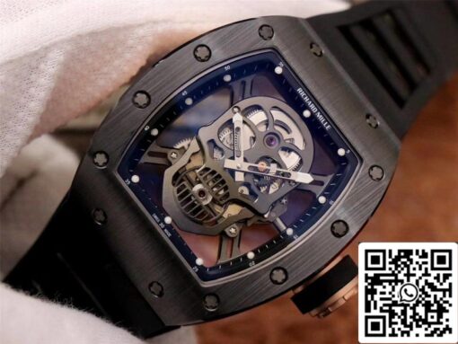 Richard Mille RM052-01 1:1 Best Edition ZF Factory Black Ceramic Grey Skull Dial Swiss Movement - Image 7