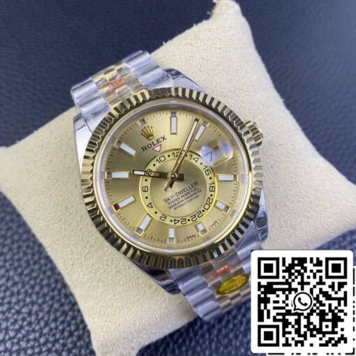 Rolex Sky Dweller M336933-0002 1:1 Best Edition Noob Factory V2 Champagne Dial - Image 9