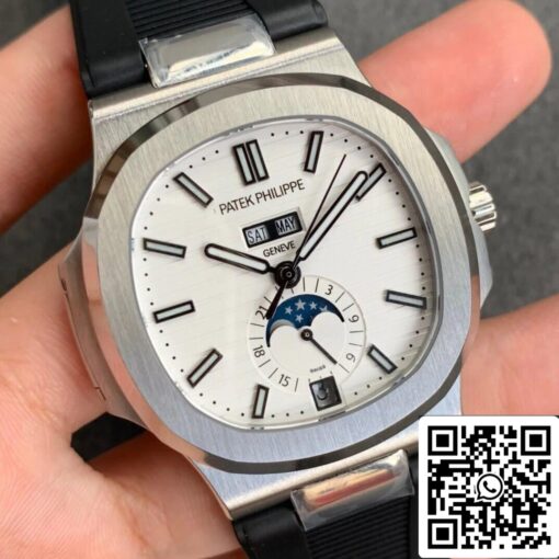 Patek Philippe Nautilus 5726 1:1 Best Edition GR Factory V2 Black Rubber Strap — изображение 9