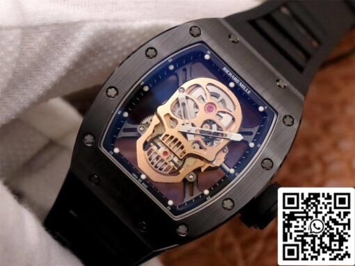 Richard Mille RM052-01 1:1 Best Edition ZF Factory Rose Gold Skull Dial Swiss Movement - Image 8