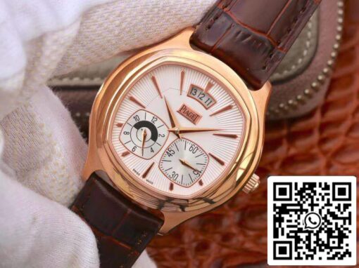 Piaget Black Tie Emperador G0A32017 Mechanical Watches 1:1 Best Edition SWISS 850P 18K Rose Gold White Dial - Image 8