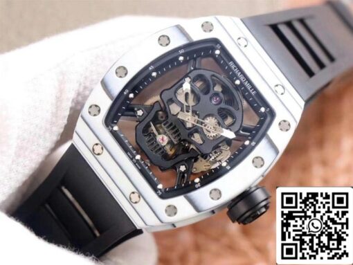 Richard Mille RM052-01 1:1 Best Edition JB Factory White Ceramic Swiss Tourbillon - Image 8