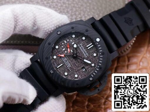 Panerai Submersible PAM01039 1:1 Best Edition VS Factory Black Carbon Swiss P9010 - Image 9