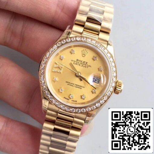 Rolex Lady Datejust 28mm 279138RBR 1:1 Best Edition Swiss ETA2824 Gold Wrapped - Image 3