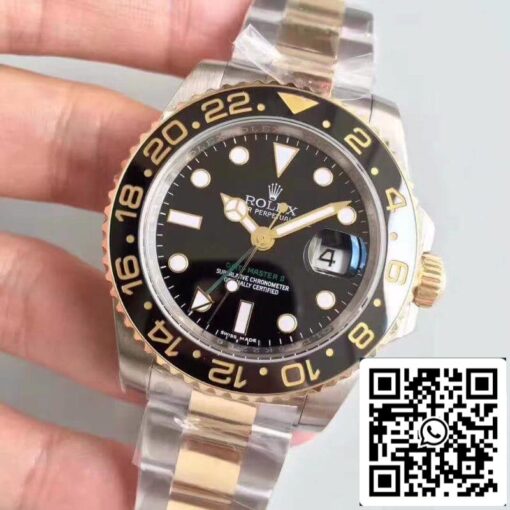 Rolex GMT-Master II 116713LN Noob Factory Men Watches 1:1 Best Edition Swiss ETA3186 Gold Wrapped - Image 8