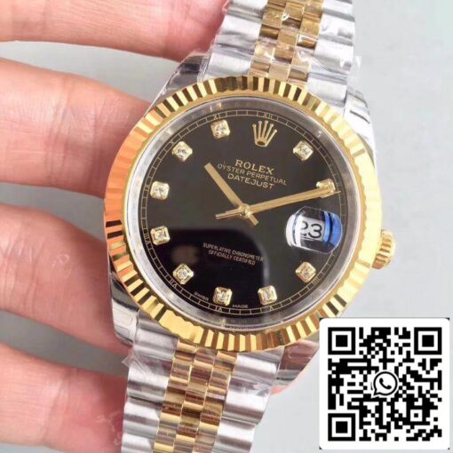 Rolex Datejust II M126333-0013 EW Factory 1:1 Best Edition Swiss ETA3255 Stainless Steel Two Tone Bracelet - Imagen 3