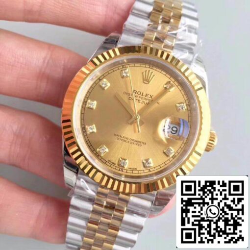 Rolex Datejust II M126333-0012 EW Factory 1:1 Best Edition Swiss ETA3255 Stainless Steel 410L and 18K Yellow Gold Bracelet - Imagen 2