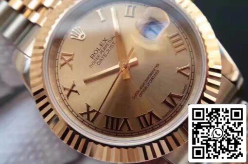 Rolex Datejust 41 126333-007 1:1 Best Edition Swiss ETA2836-2 Gold Wrapped Two Tone Stainless Steel Bracelet - Image 3