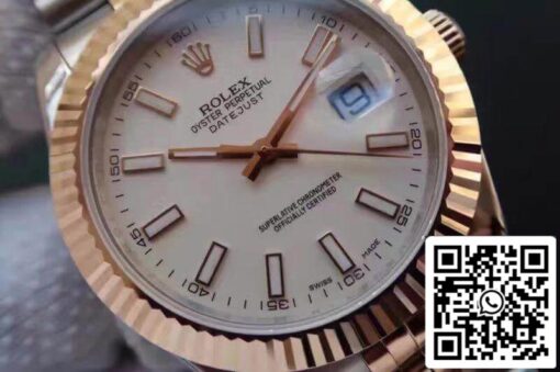 Rolex Datejust 41 126333-006 White dial 1:1 Best Edition Swiss ETA2836-2 Gold Wrapped - Image 3