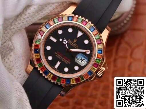 Rolex Yacht-Master 116695 Noob Factory 1:1 Best Edition Swiss ETA2824 Black Dial - Image 8