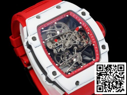 Richard Mille RM27-02 Rafael Nadal Tourbillon 1:1 Best Edition RM Factory Red Rubber Strap - Image 9