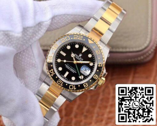 Rolex GMT Master II 116713 LN 40mm EW Factory 1:1 Best Edition Swiss ETA2836 Stainless Steel Two Tone Bracelet - 이미지 14