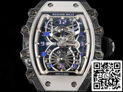 Richard Mille RM21-01 1:1 Best Edition RM Factory Tourbillon Carbon Fiber Bezel – Bild 9