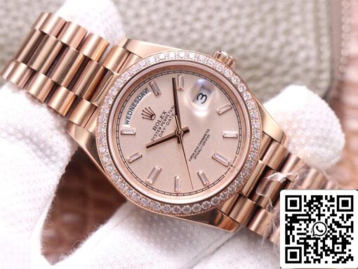 Rolex Day Date M228345RBR-0007 1:1 Best Edition EW Factory Rose Gold - Imagen 11